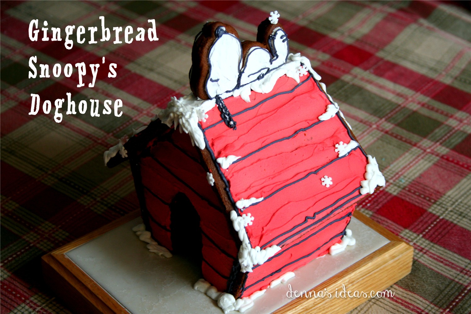 Happy New Year With A Gingerbread Snoopys Doghouse