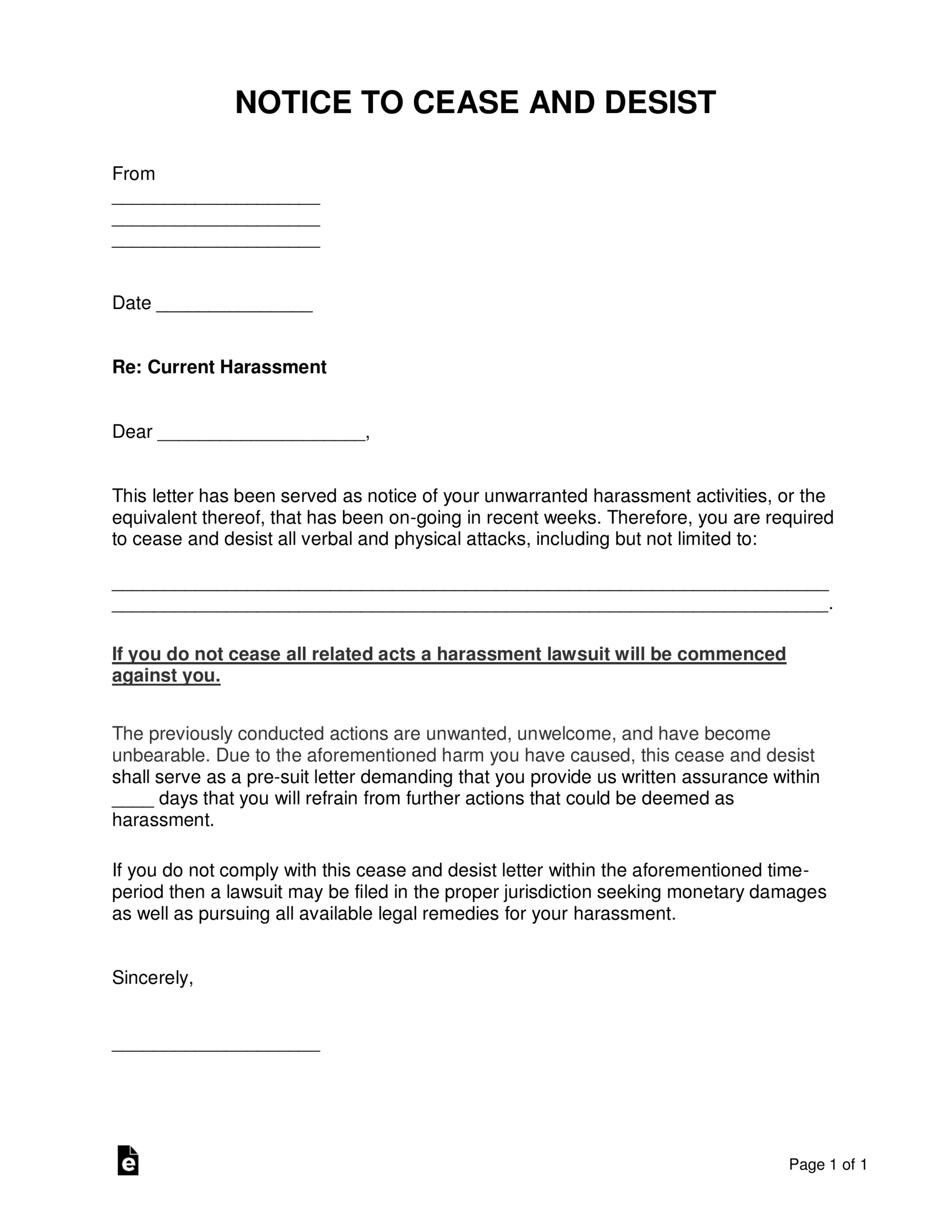 Harassment