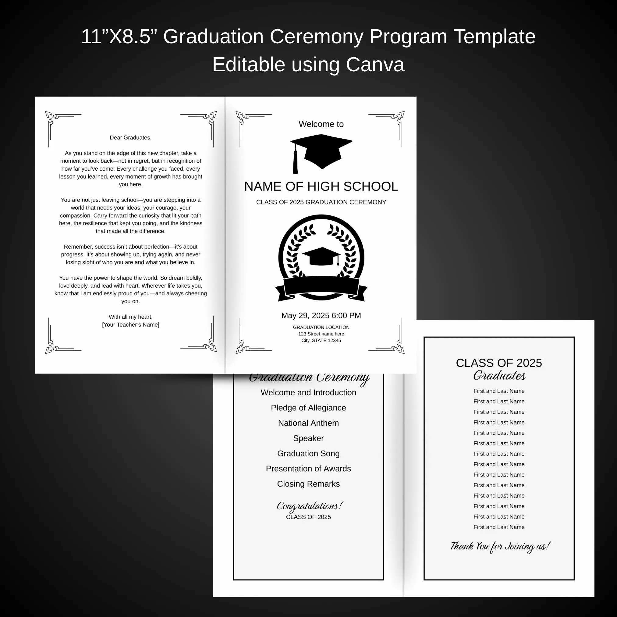 High School Graduation Ceremony Program High School Graduation Ceremony Program