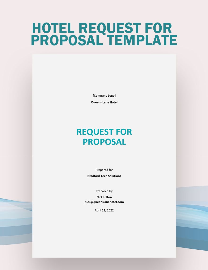 Hotel Request For Proposal
