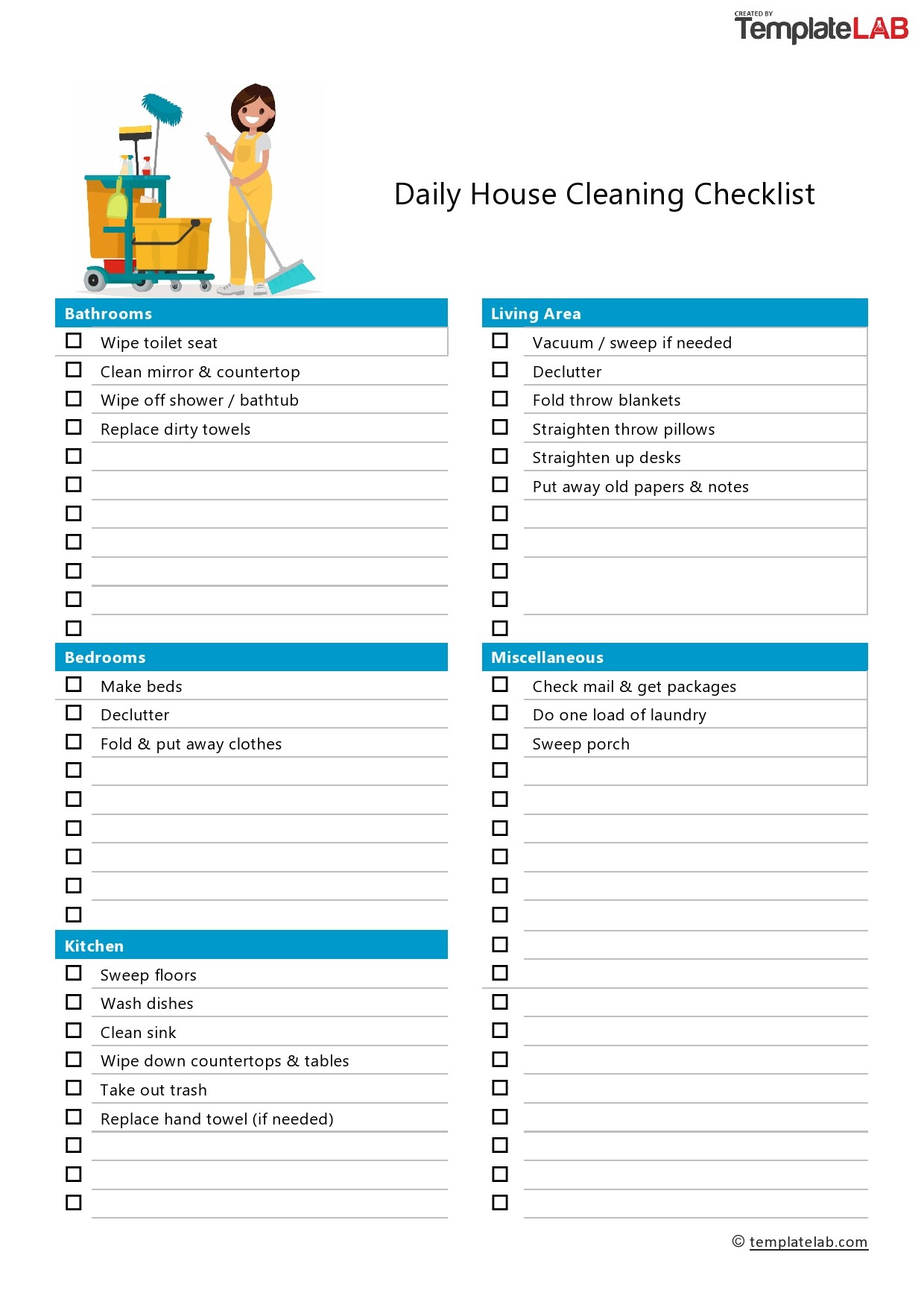 House Cleaning Checklist House Cleaning Checklist