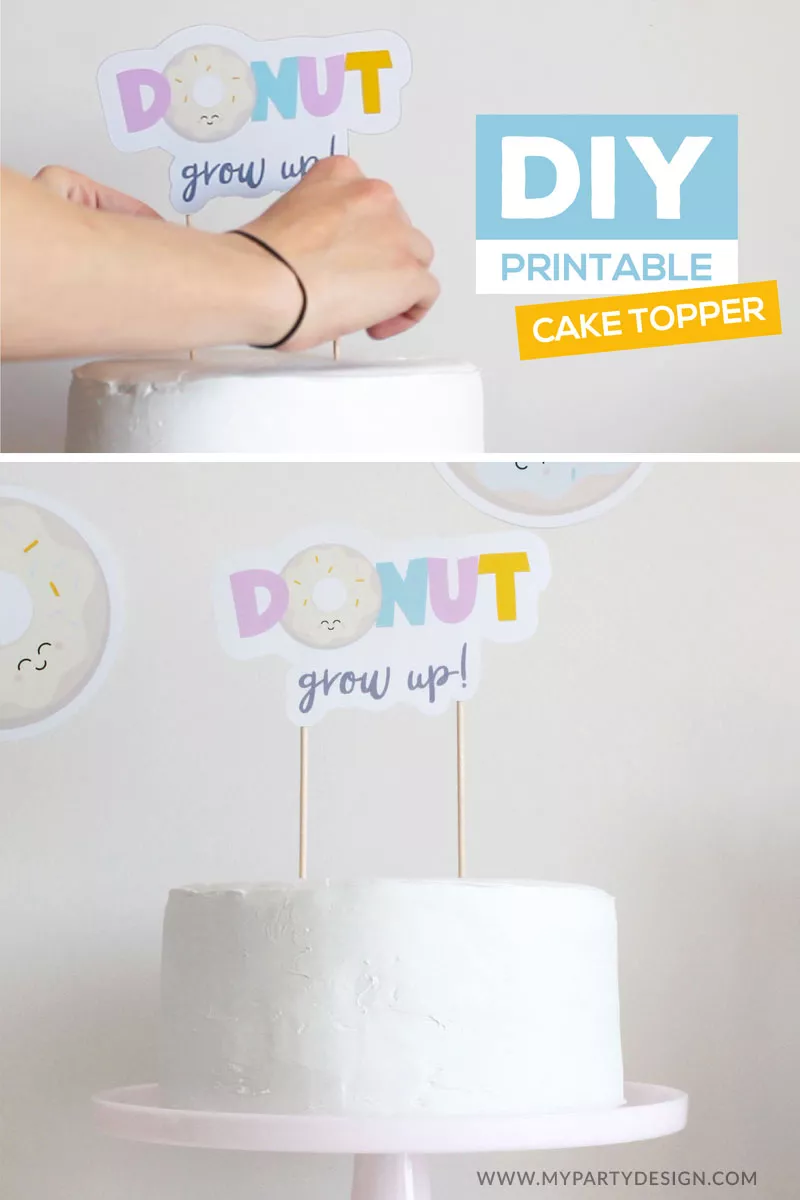 free printable diy cake topper template