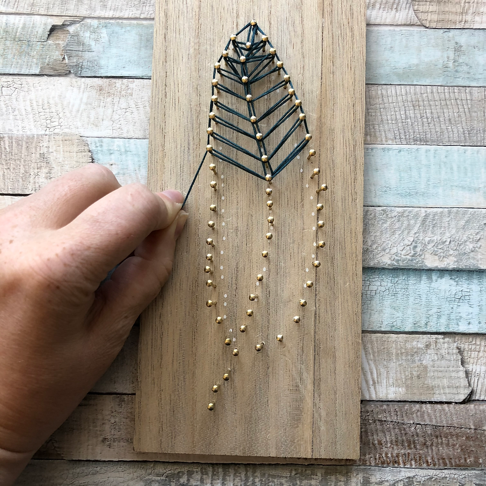 How To Make Feather String Art