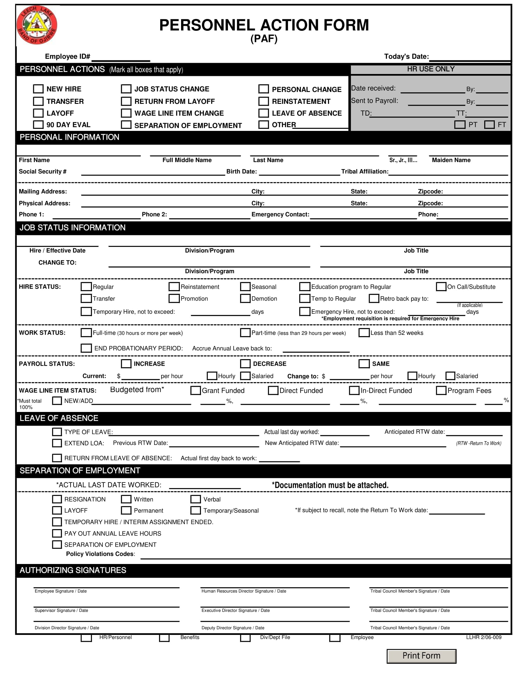 Hr Forms Examples Hr Forms Examples