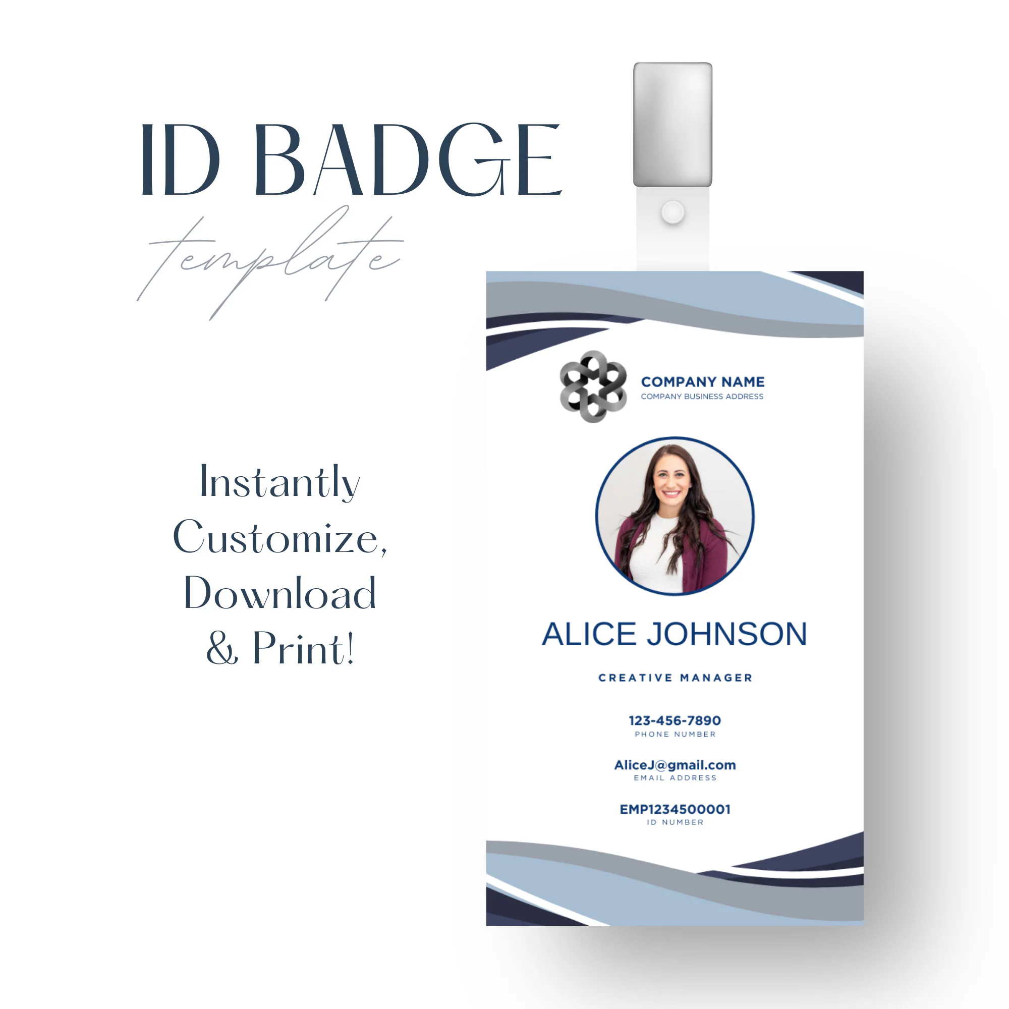 Id Badge Template Work Badge Photo Id Id Badge Template Work Badge Photo Id