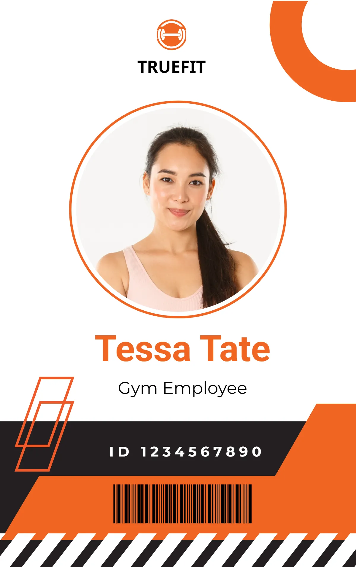 identification card sample template