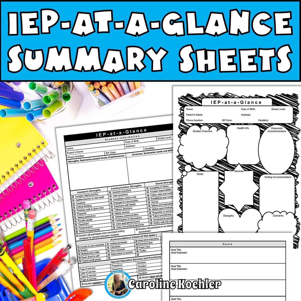 Iep At A Glance Template Iep At A Glance Template