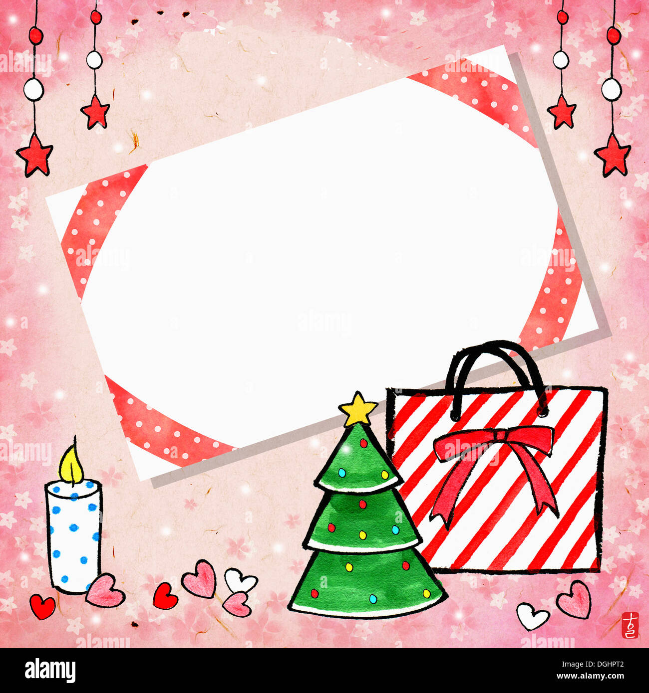 Illustration Of Memo Template In A Concept Of Christmas Party Image61856706