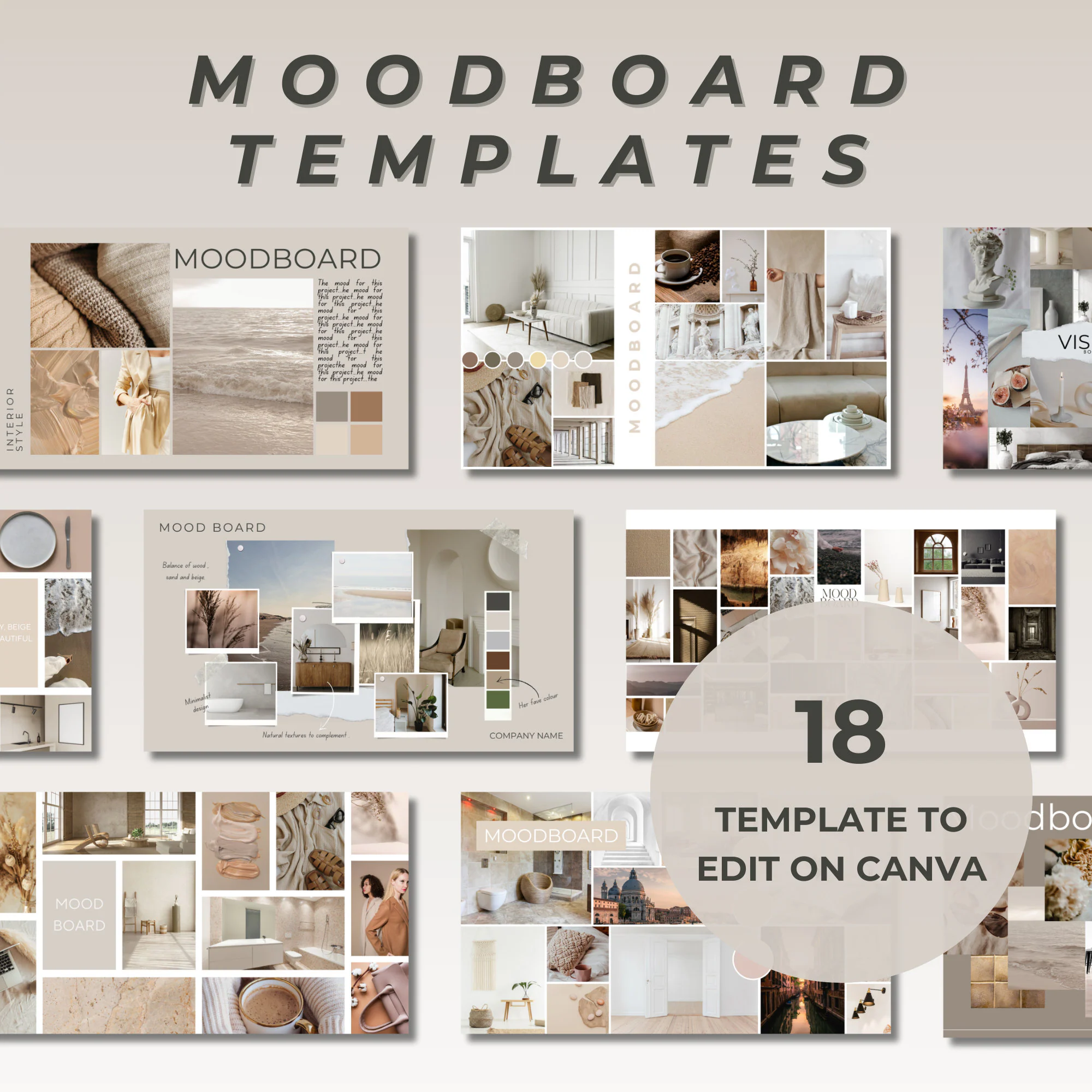 interior design sample board template