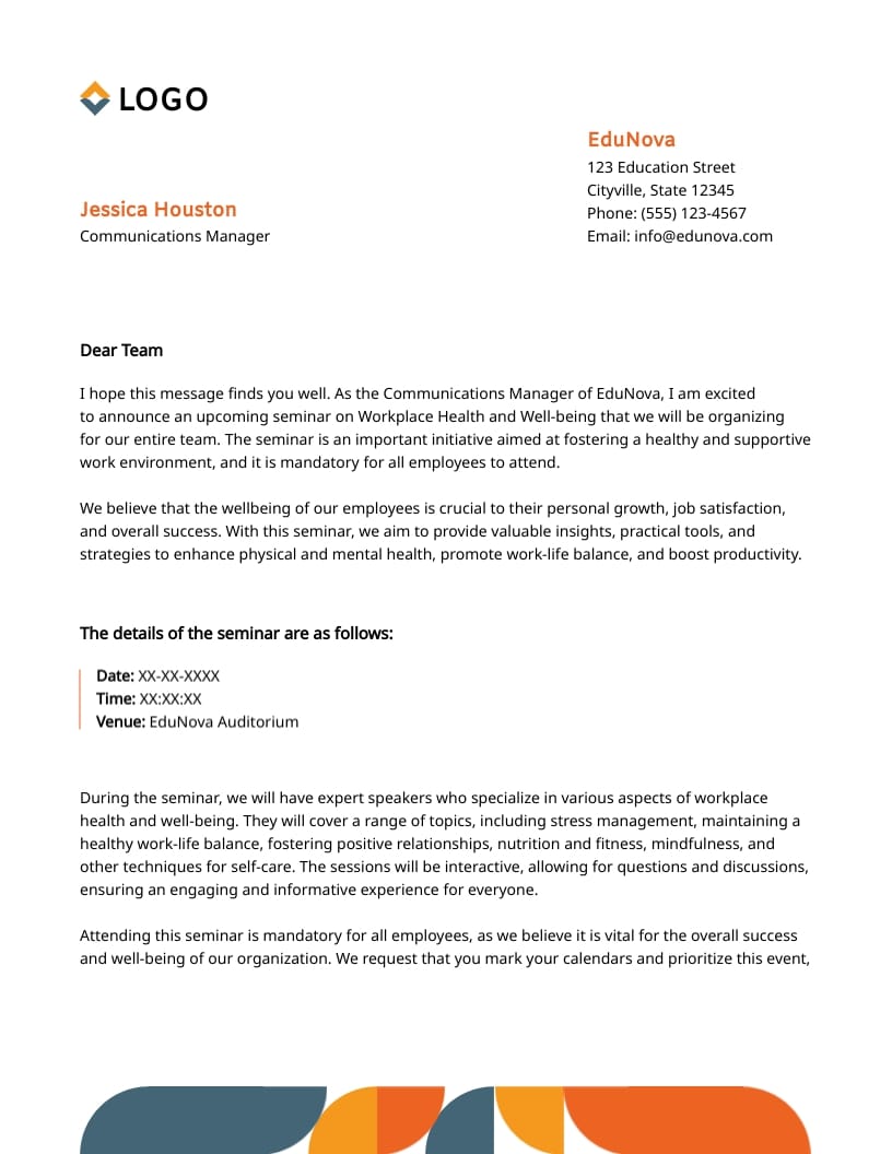 Internal Announcement Letter Templates 1425290925
