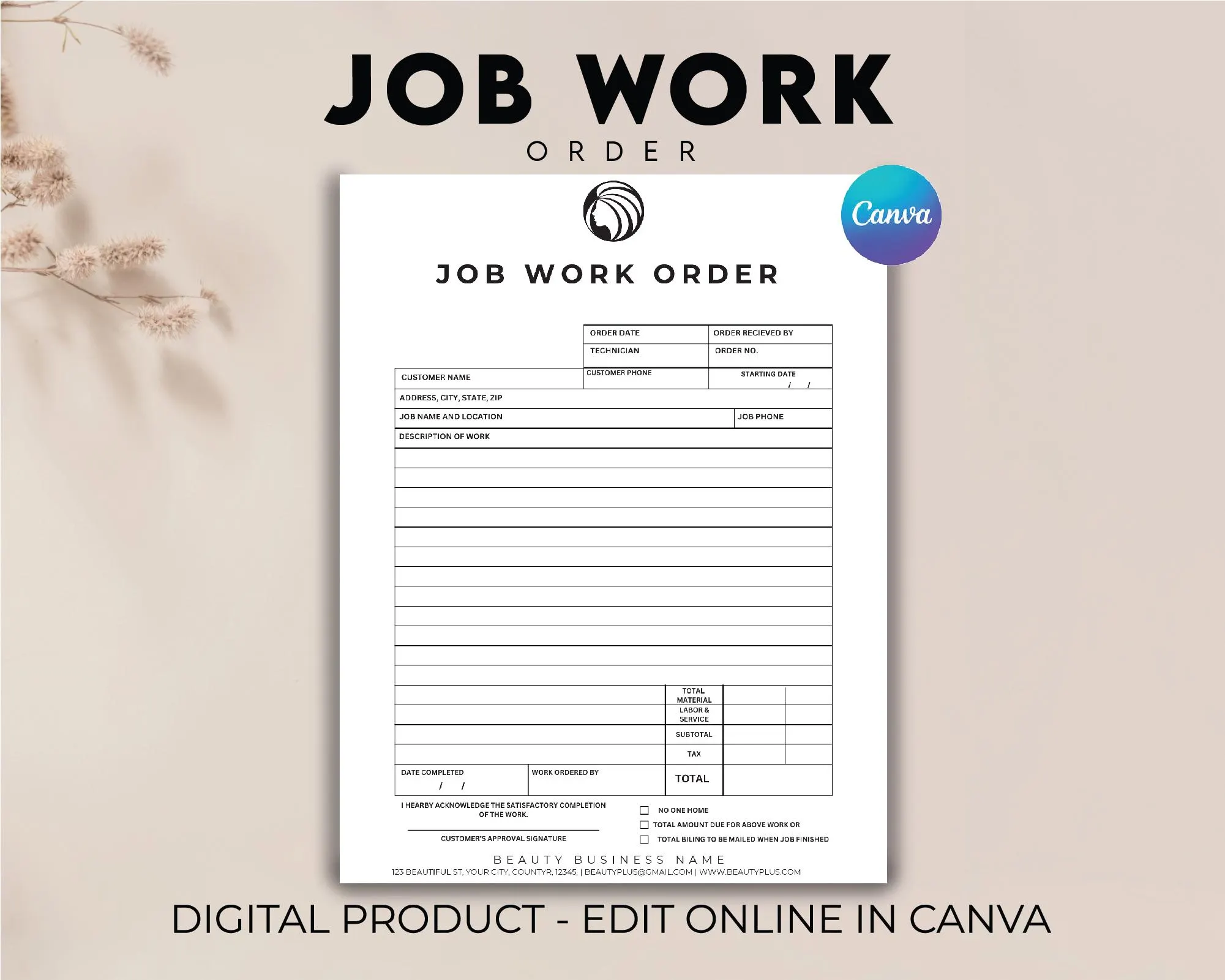 Job Card Template