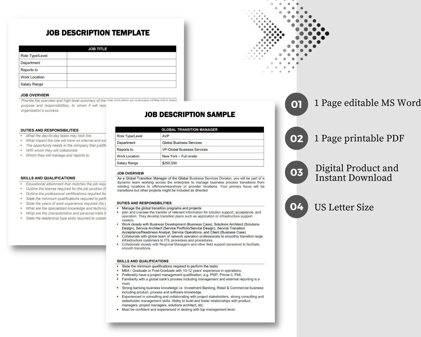 h1b job description with duties and percentages sample template
