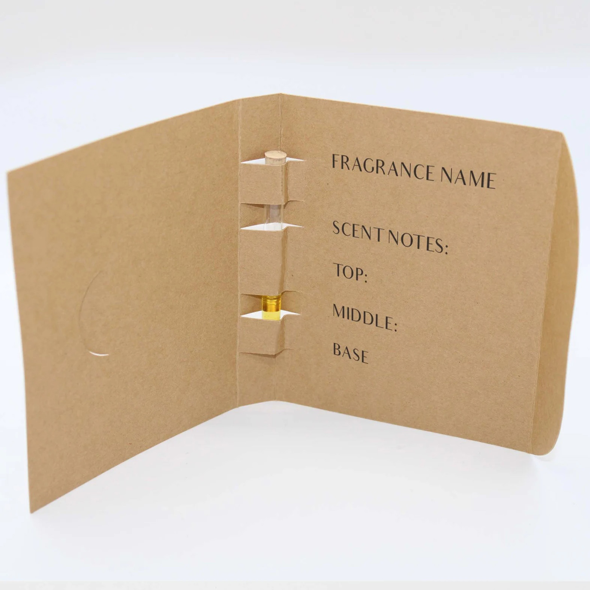 Kraft Printed Perfume Sample Cards
