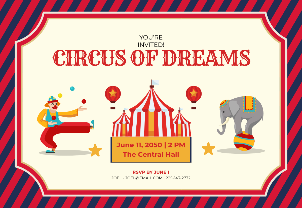 Landscape Circus Invitation