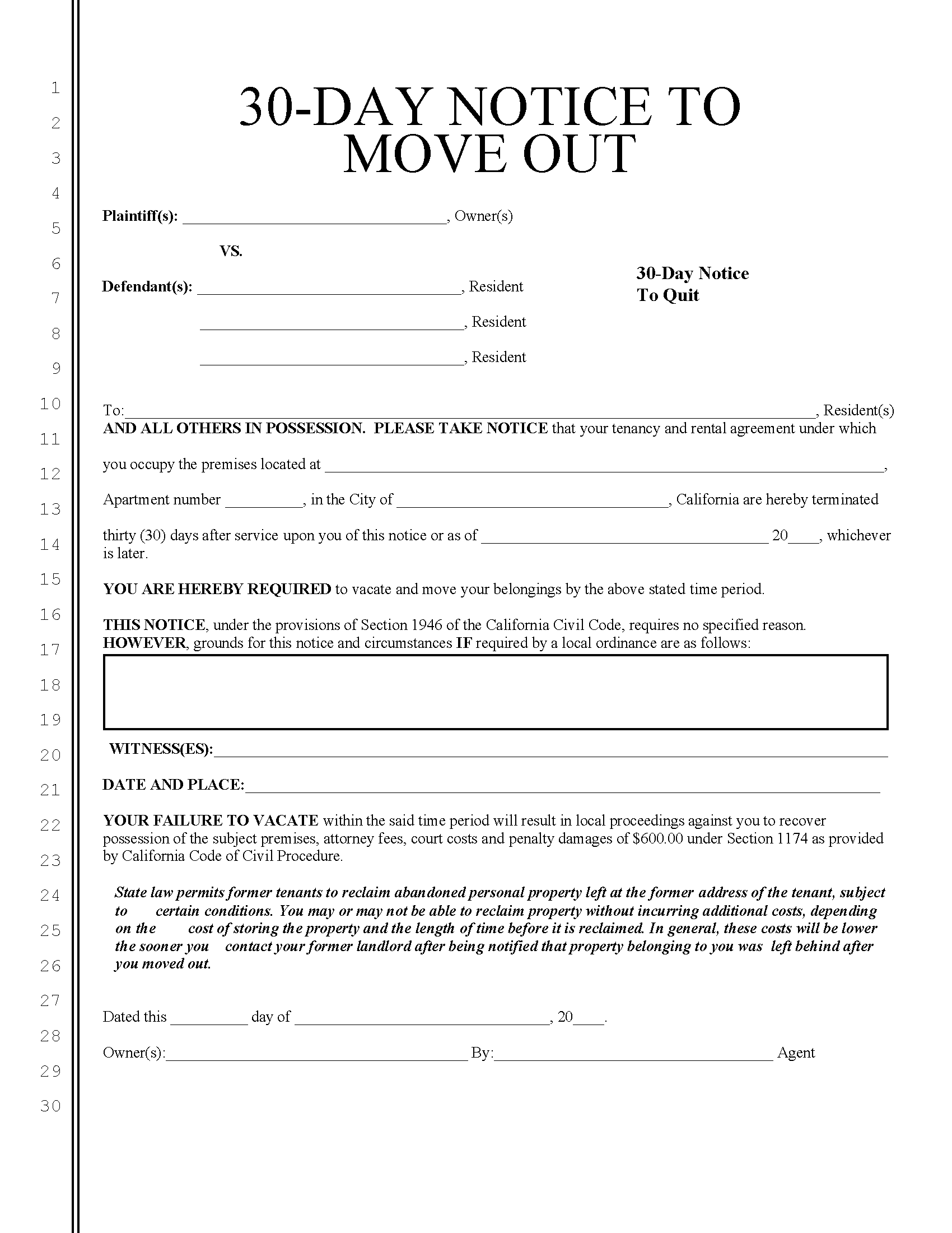 Lease Termination Under