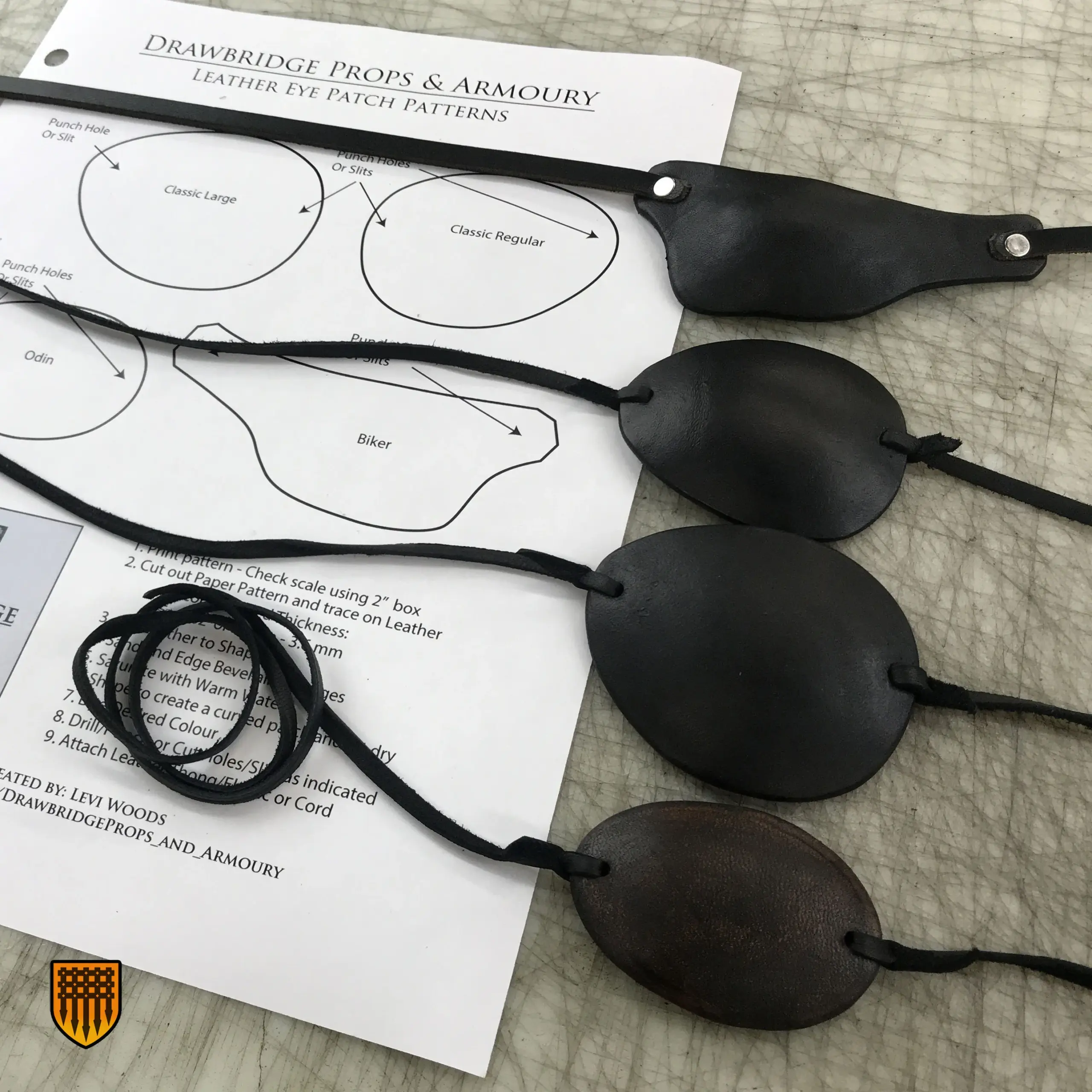 Leather Eye Patch Pattern Diy Digital