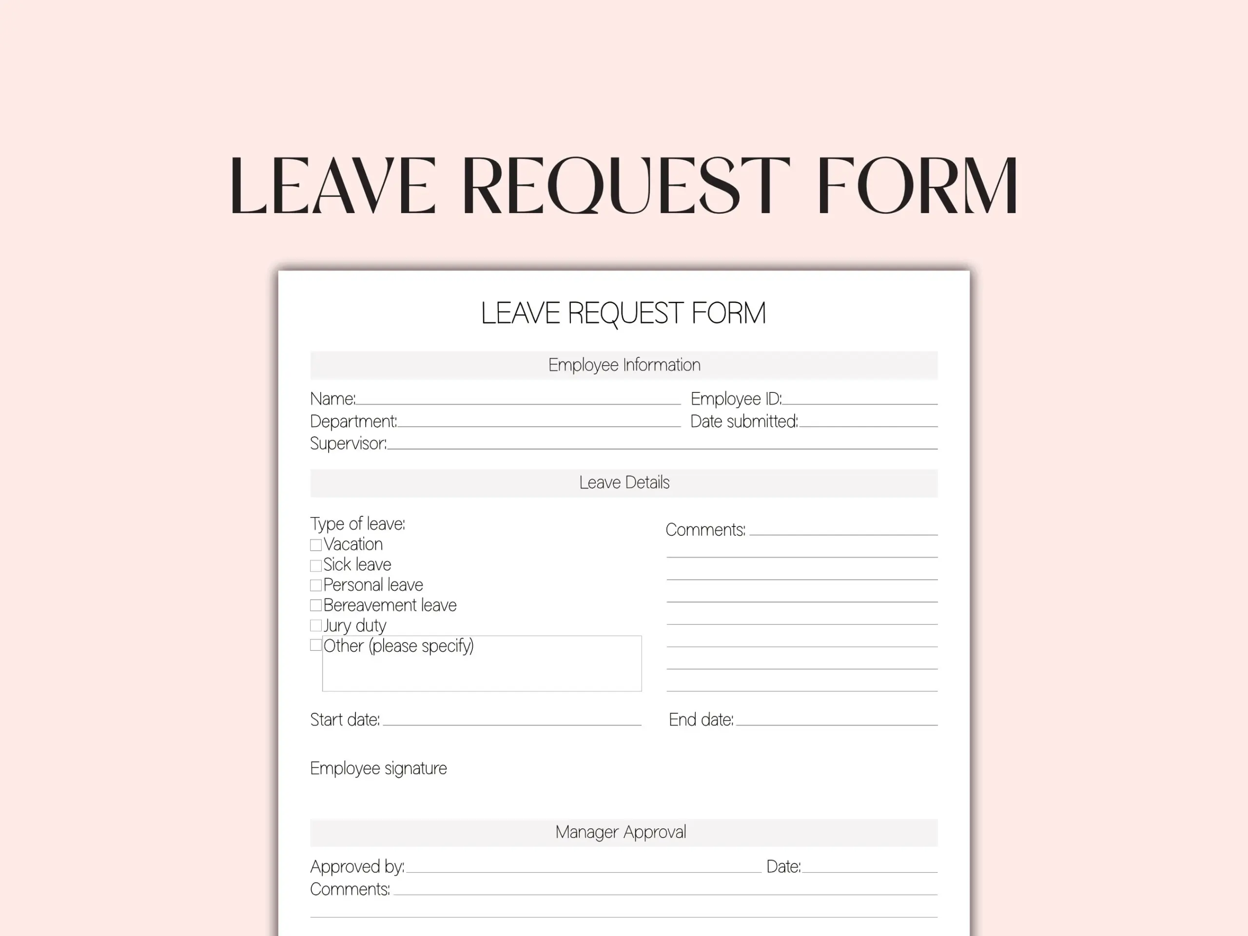 Leave Request Form Leave Request Leave Request Form Leave Request