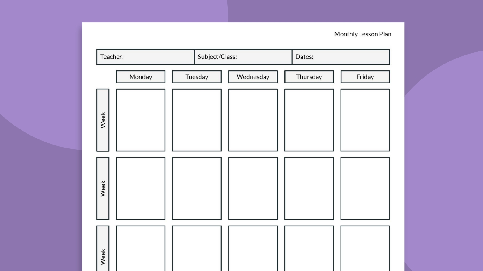 Lesson Plan Template