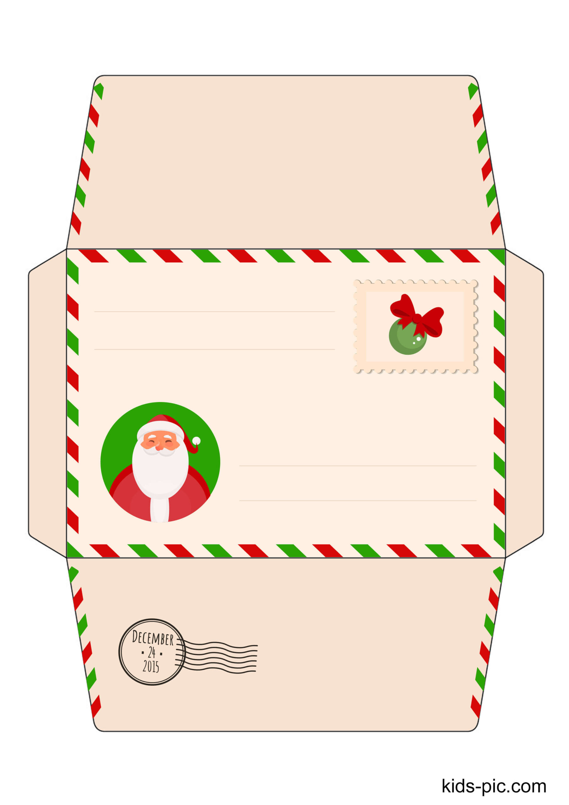 christmas letter envelope template