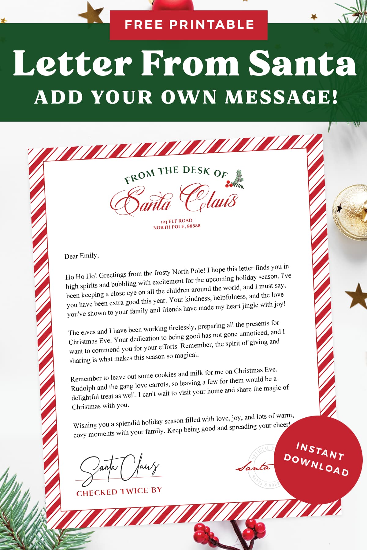 Letter From Santa Template