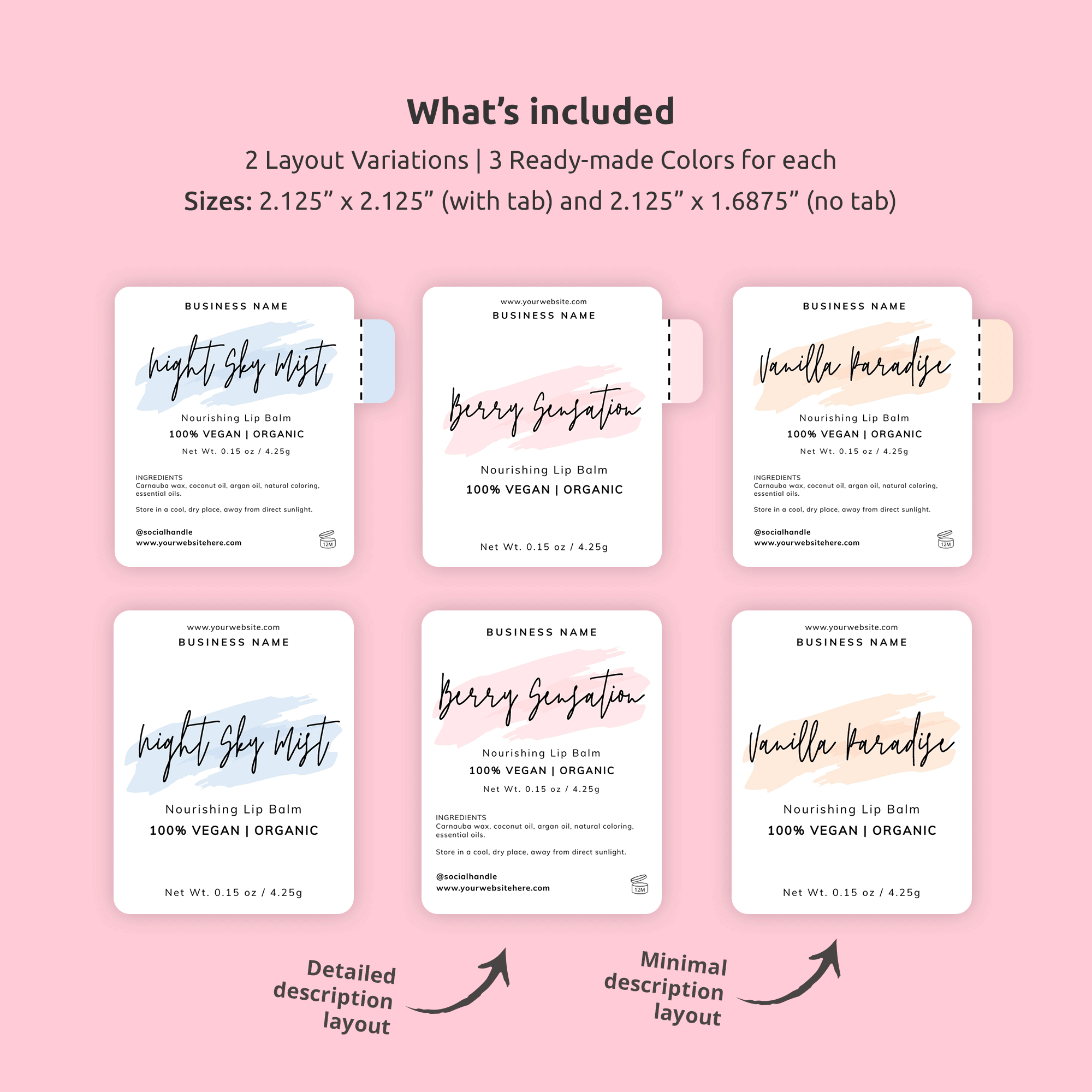 Lip Balm Label Template Feminine Chapstick Packaging Design Lip Balm Label Template Feminine Chapstick Packaging Design