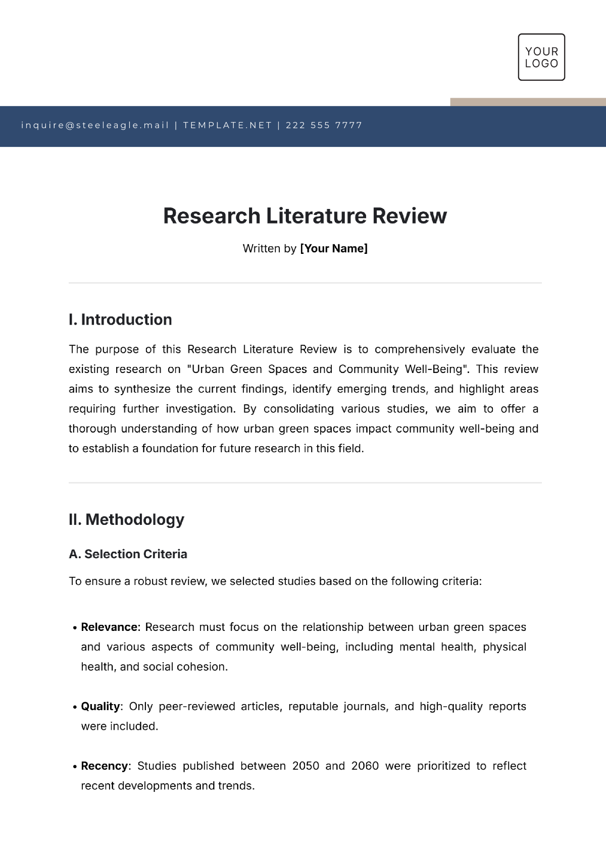 Literature Review Literature Review