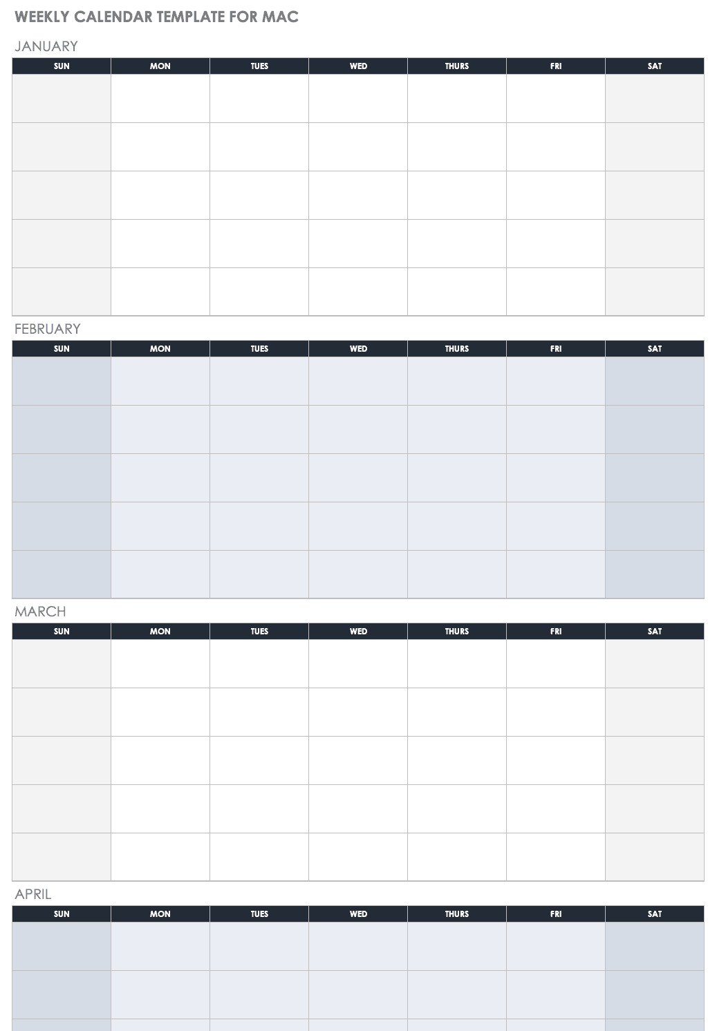 Mac Excel Templates