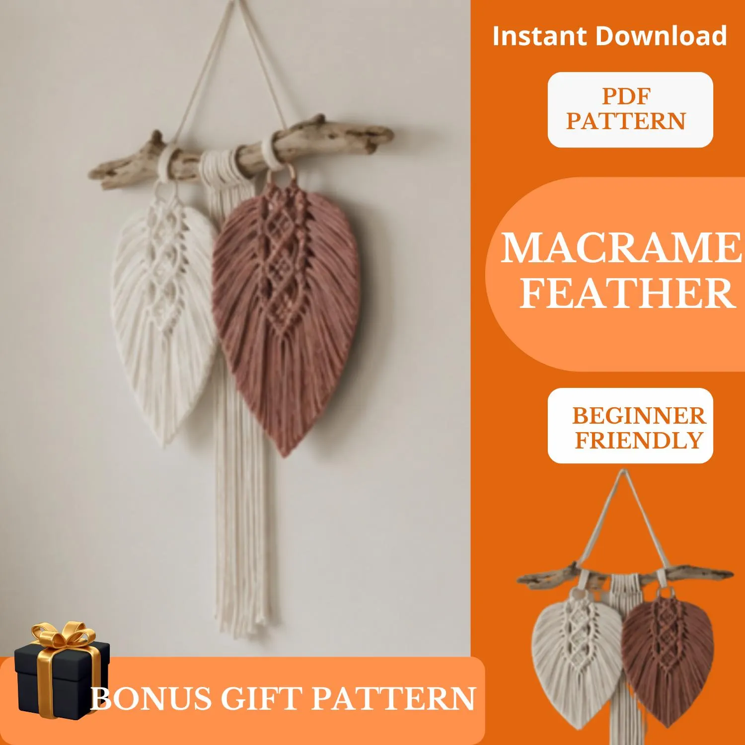 Macrame Feather Pattern Pdf Diy Wall Macrame Feather Pattern Pdf Diy Wall