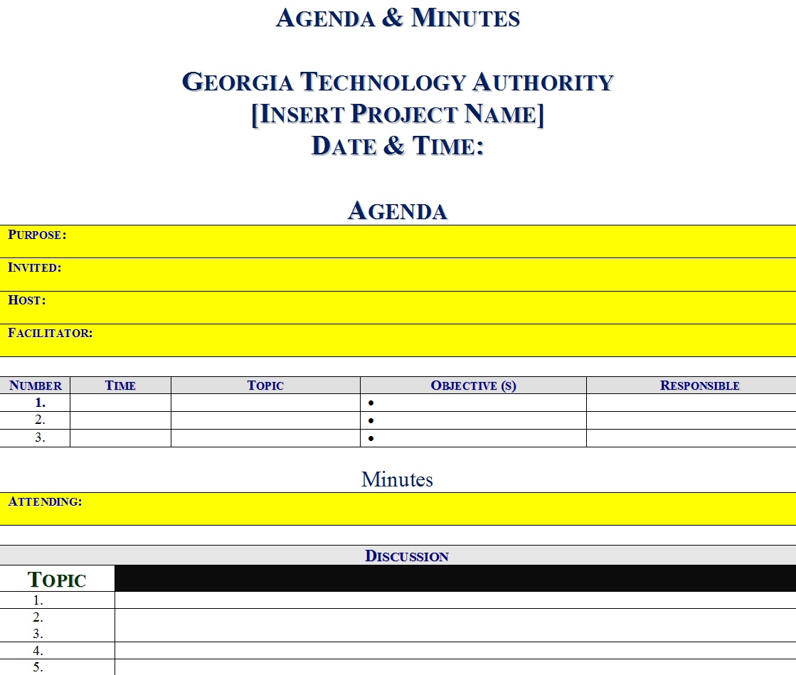 Meeting Minutes Report Template