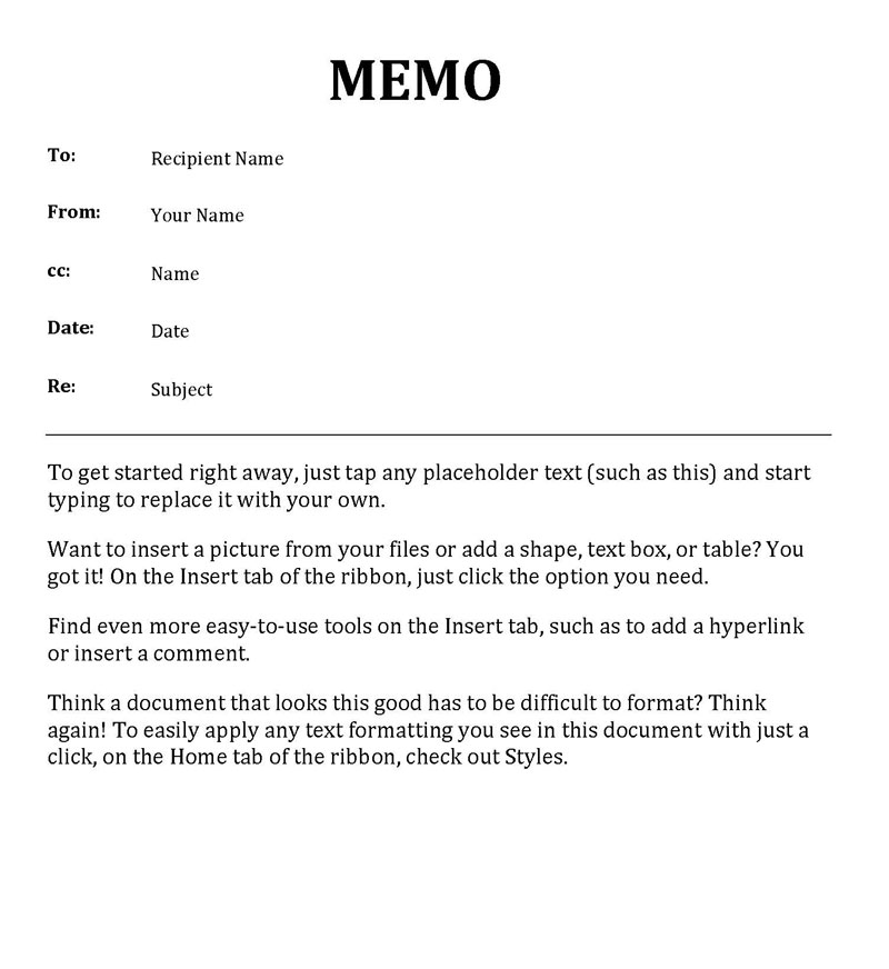 Memo Template