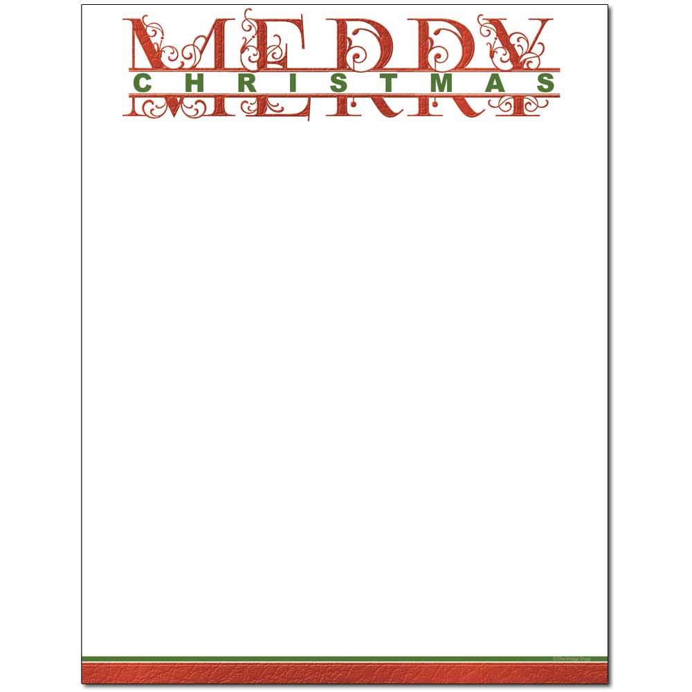 Merry Christmas Letterhead Stationery
