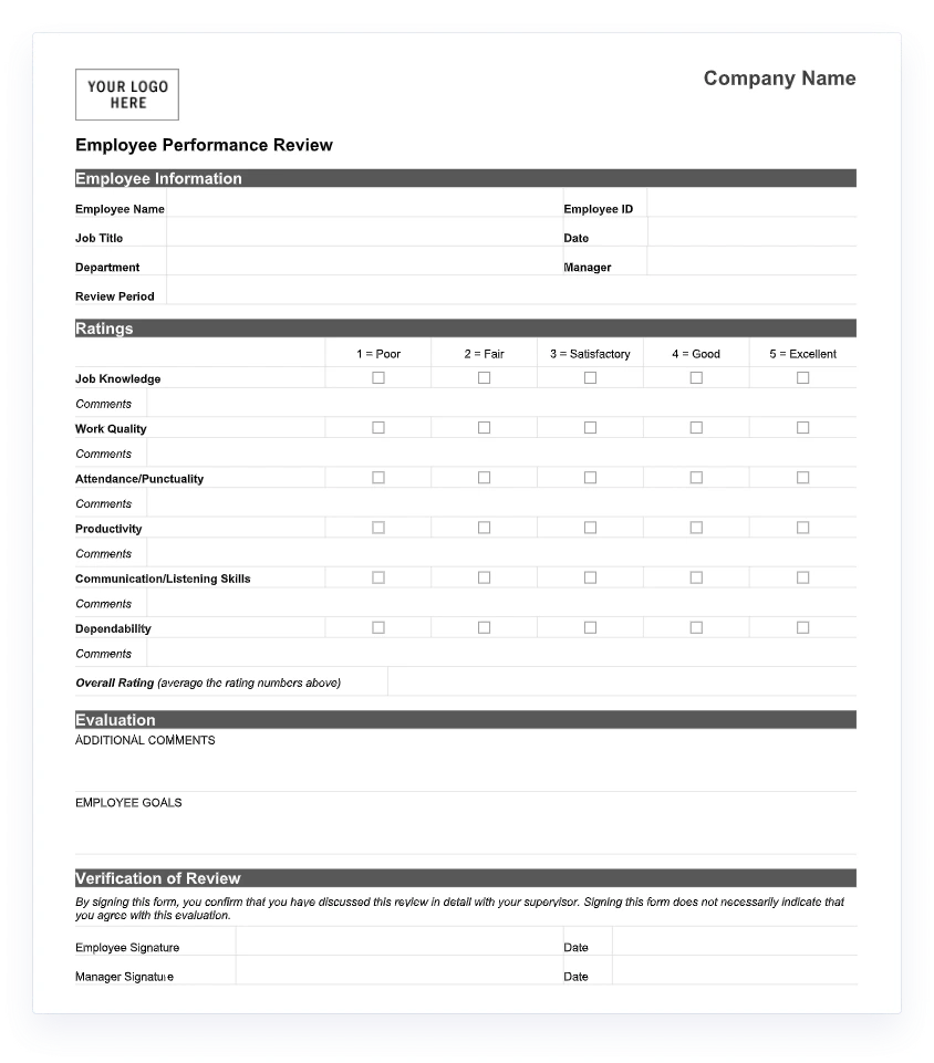 Microsoft Word Performance Review Template Microsoft Word Performance Review Template