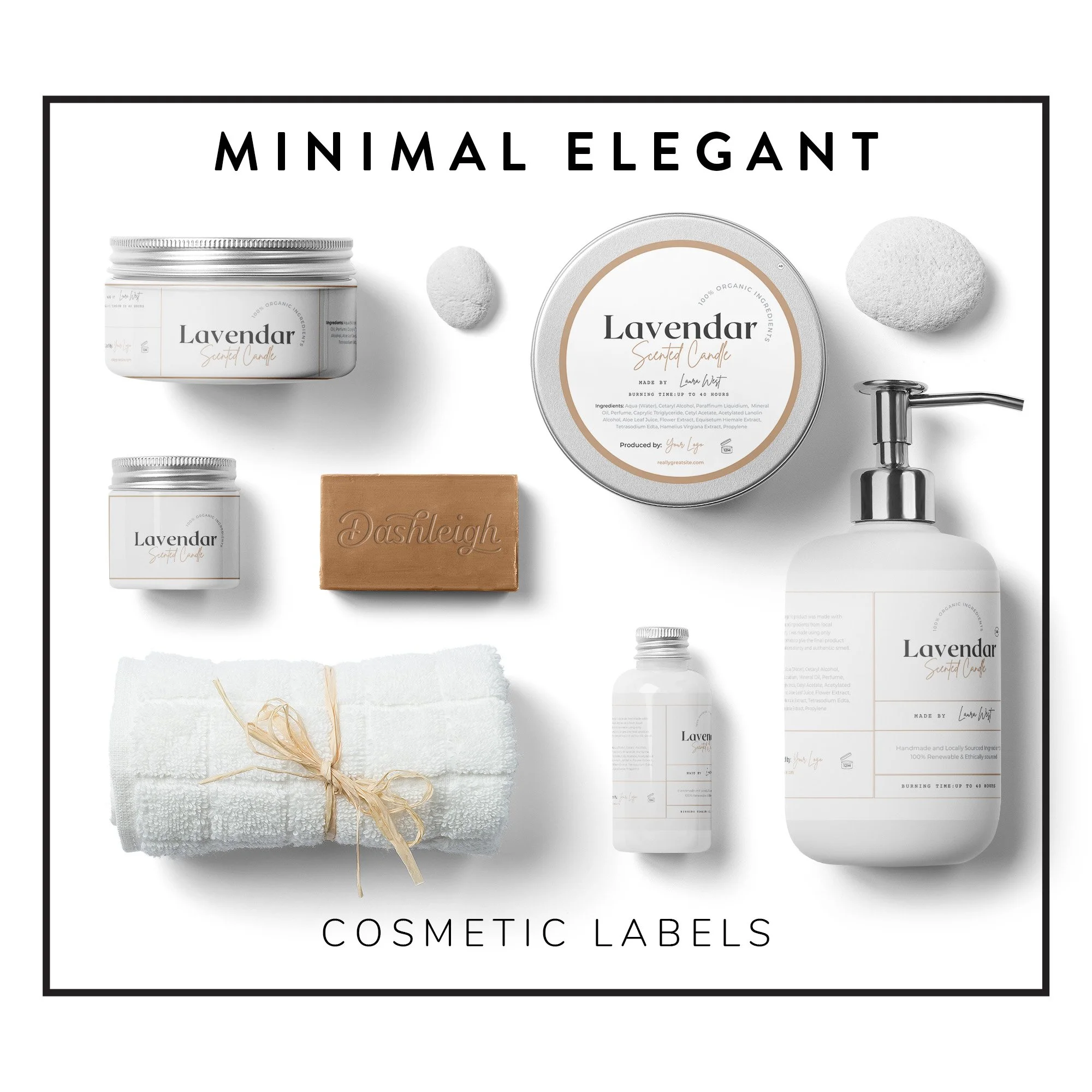 Minimal Elegant Cosmetic Label Design Template Free Minimal Elegant Cosmetic Label Design Template Free