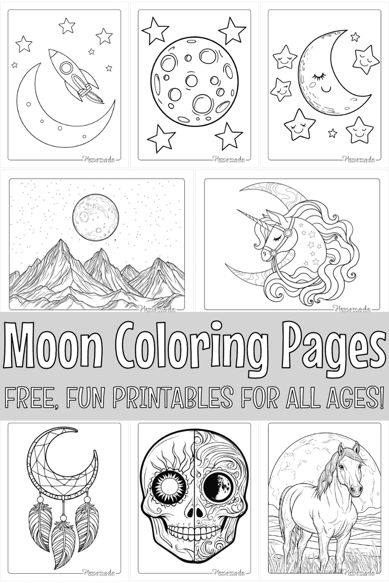 Moon Coloring Pages Moon Coloring Pages