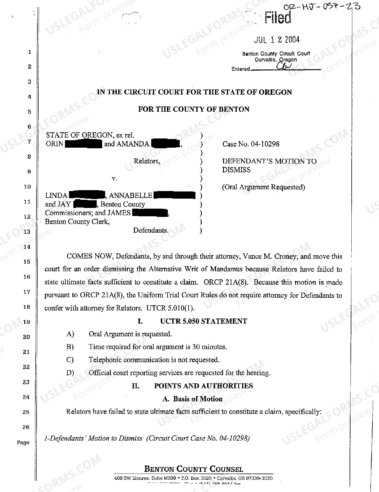 Motion For Reconsideration