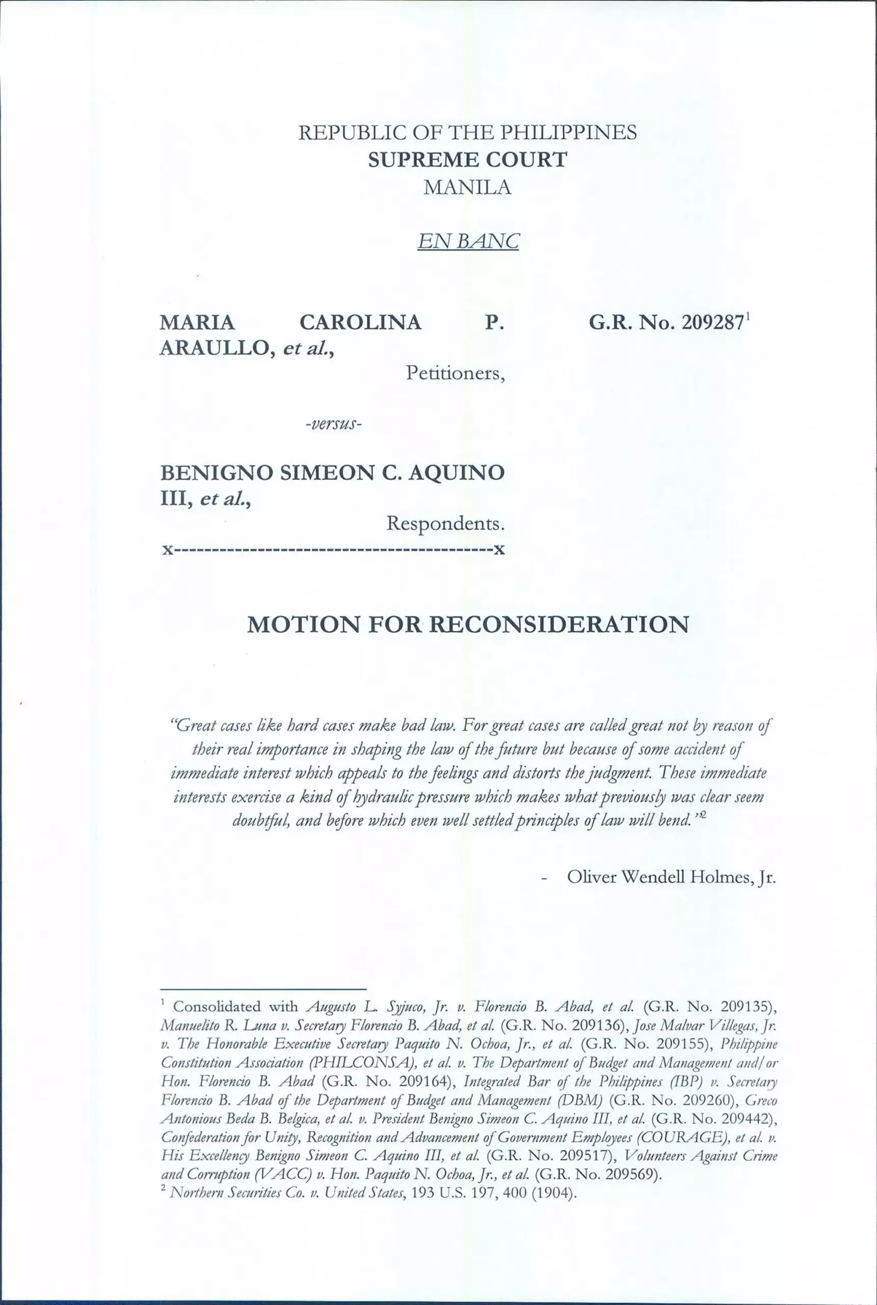 reconsideration motion sample template