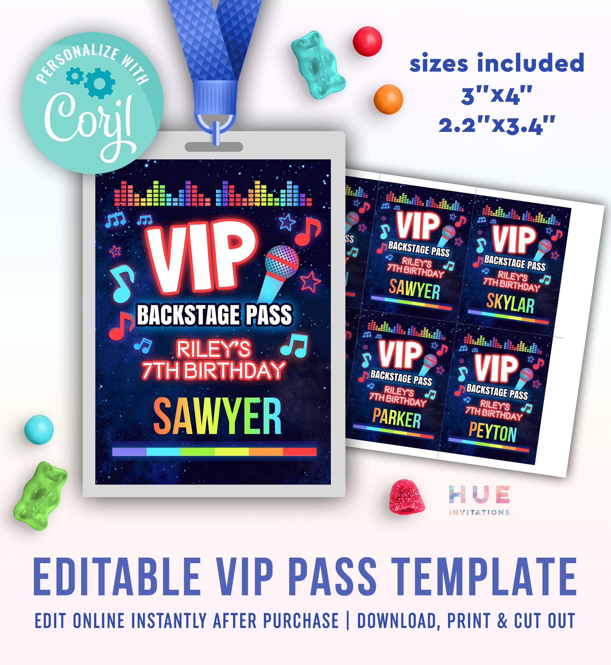 Music Birthday Vip Backstage Pass Music Birthday Vip Backstage Pass