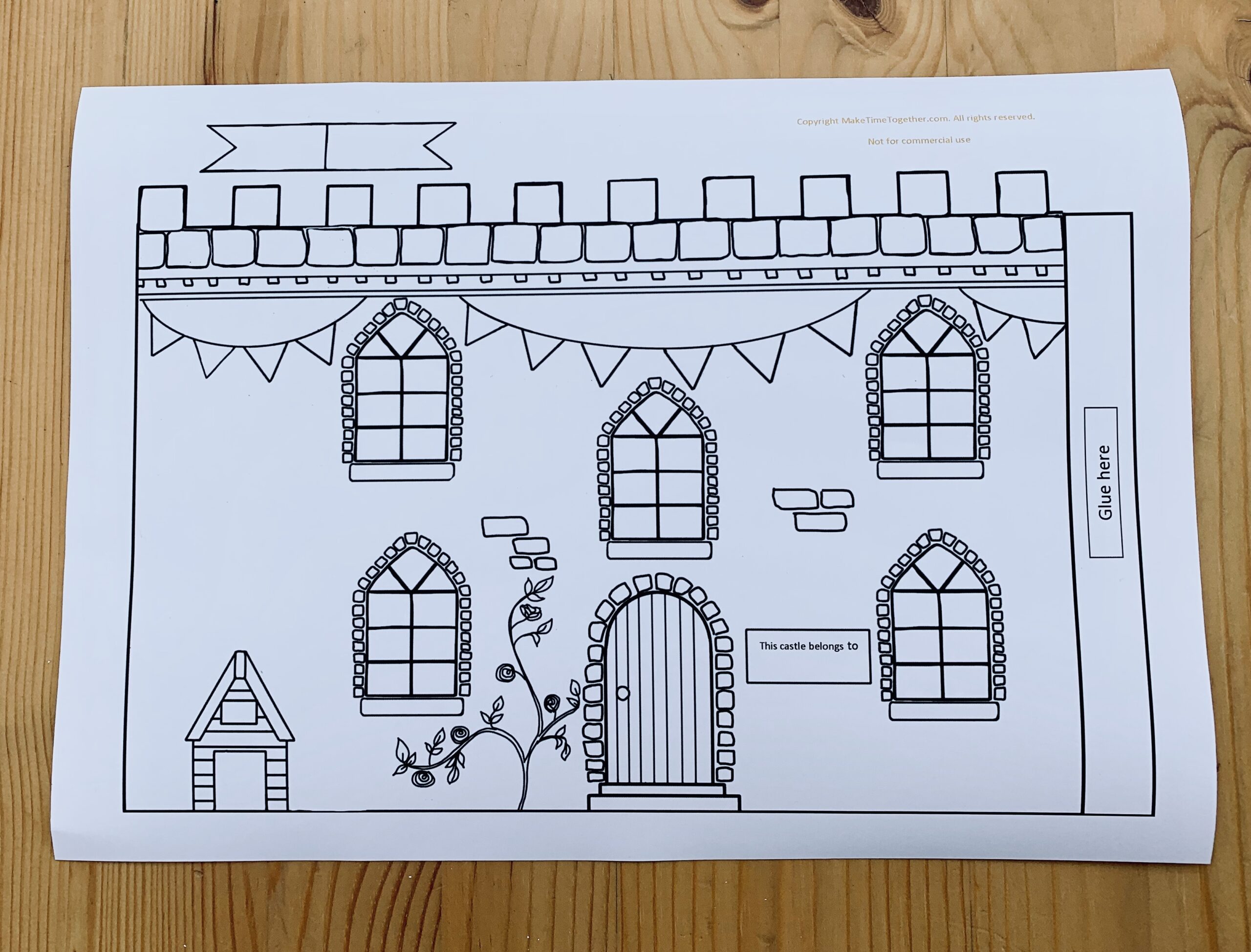 My Family Printable Castle Activity