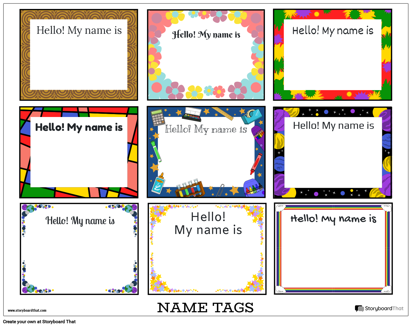 Name Tag Templates