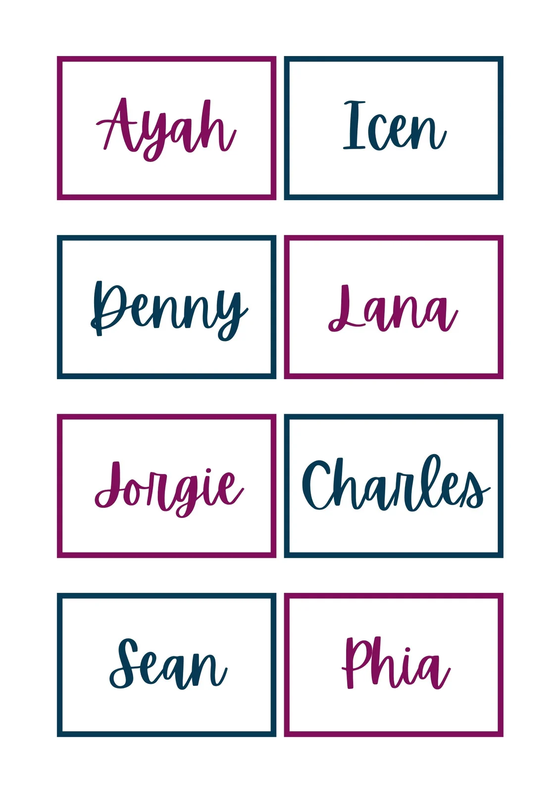 free printable cubicle name plate template