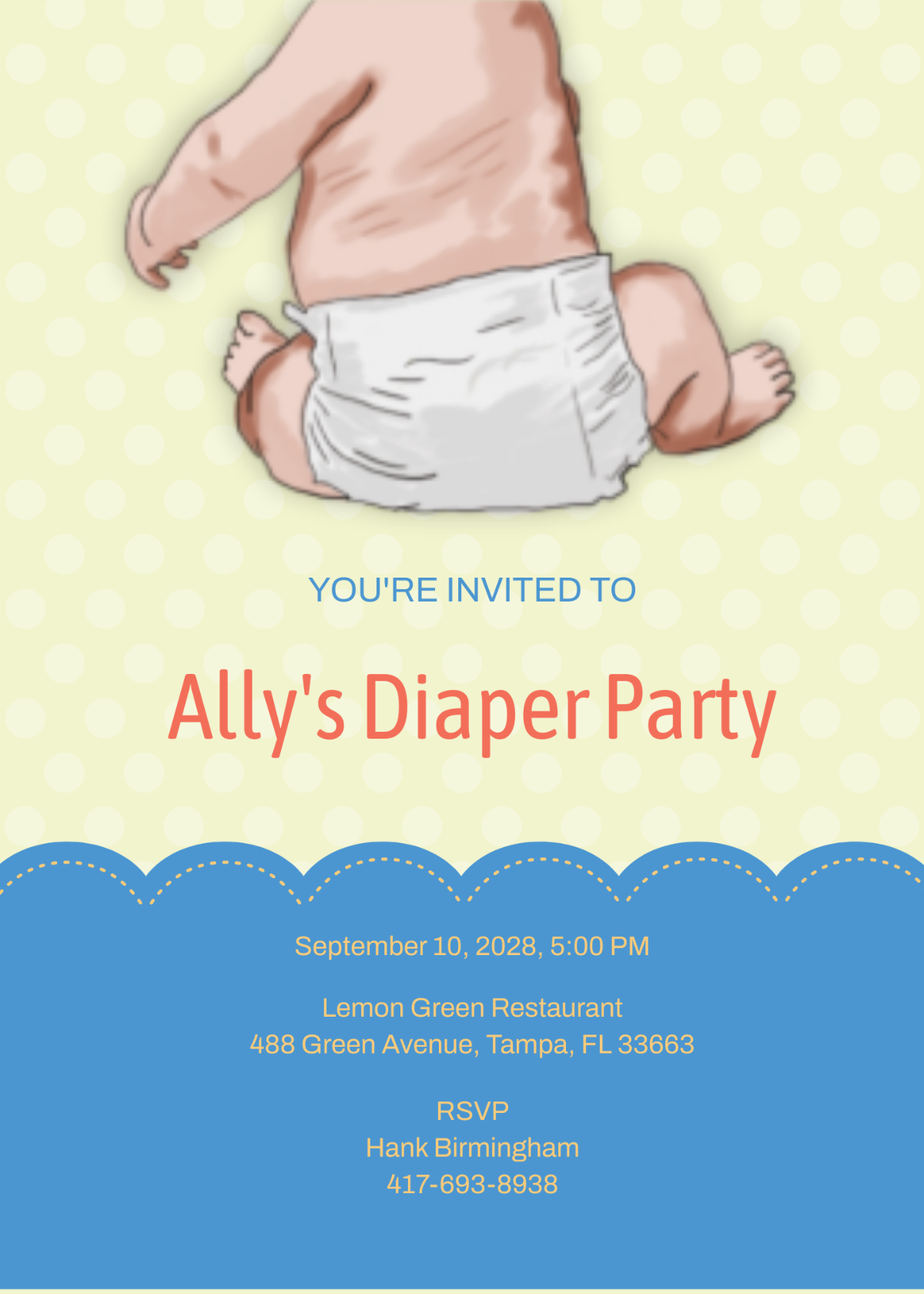 New Mom Diaper Party Invitation New Mom Diaper Party Invitation