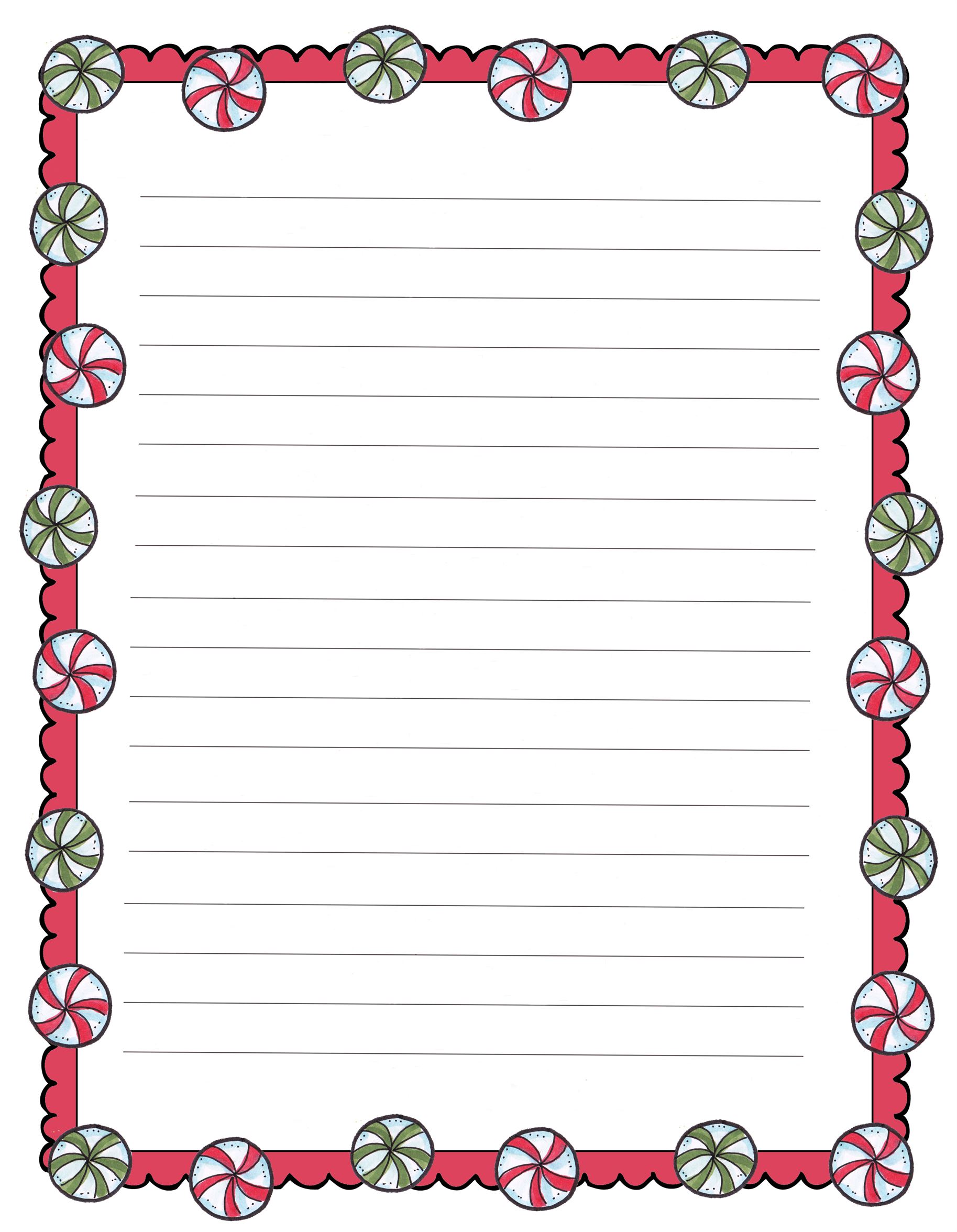 christmas note template free