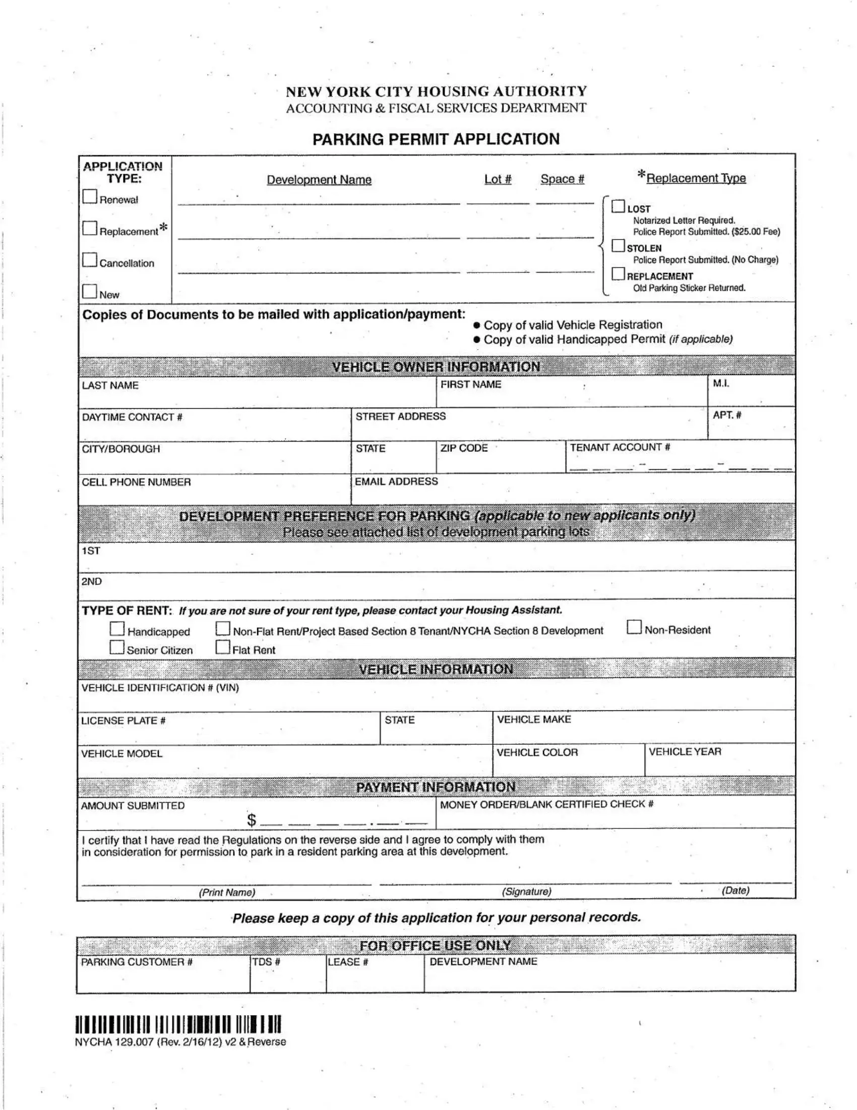 Nycha Parking Permit Nycha Parking Permit