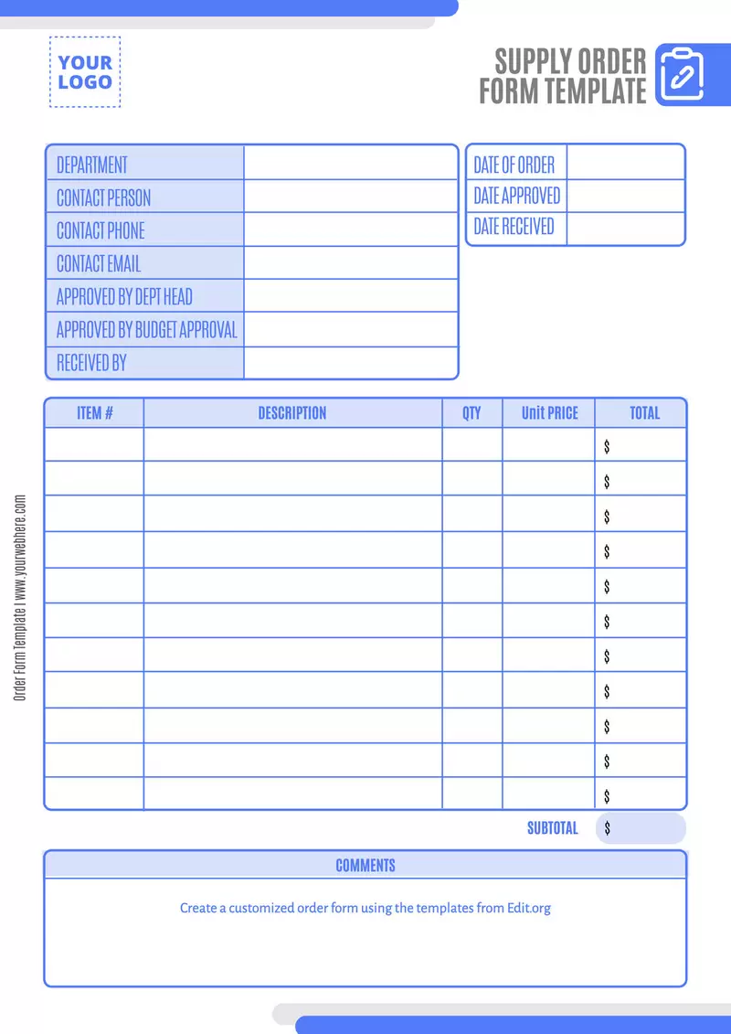 Order Forms Order Forms