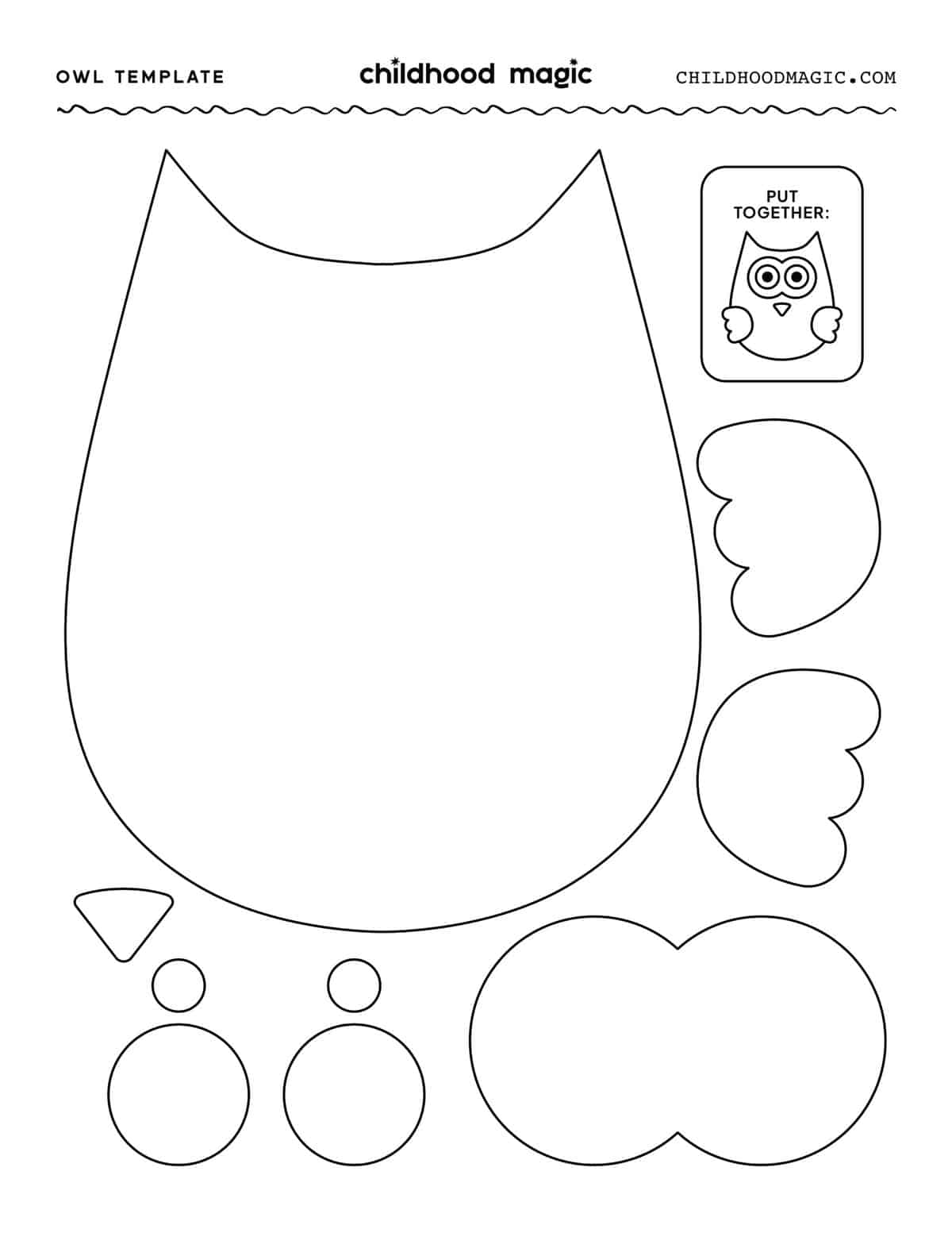 free printable 3d owl template