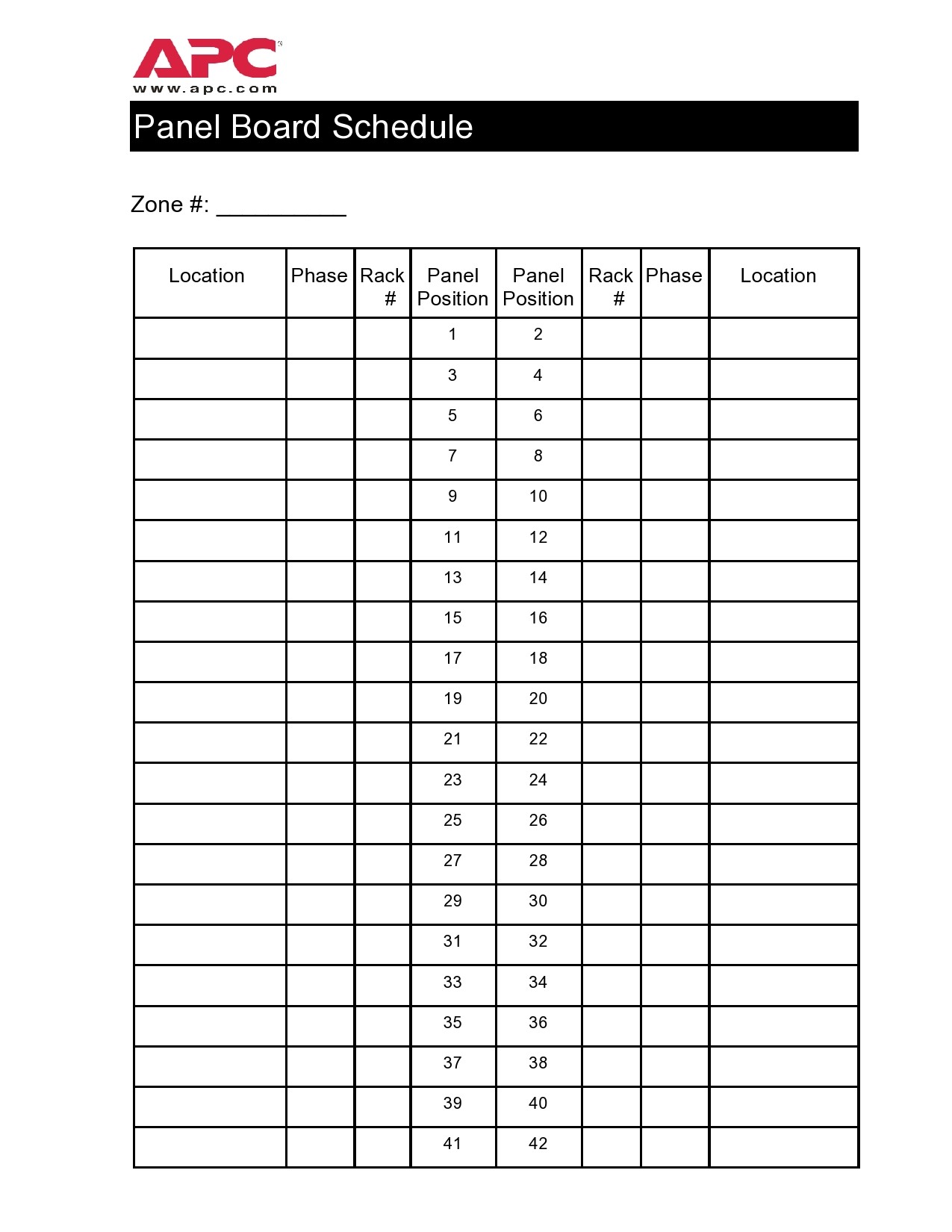 Panel Schedule