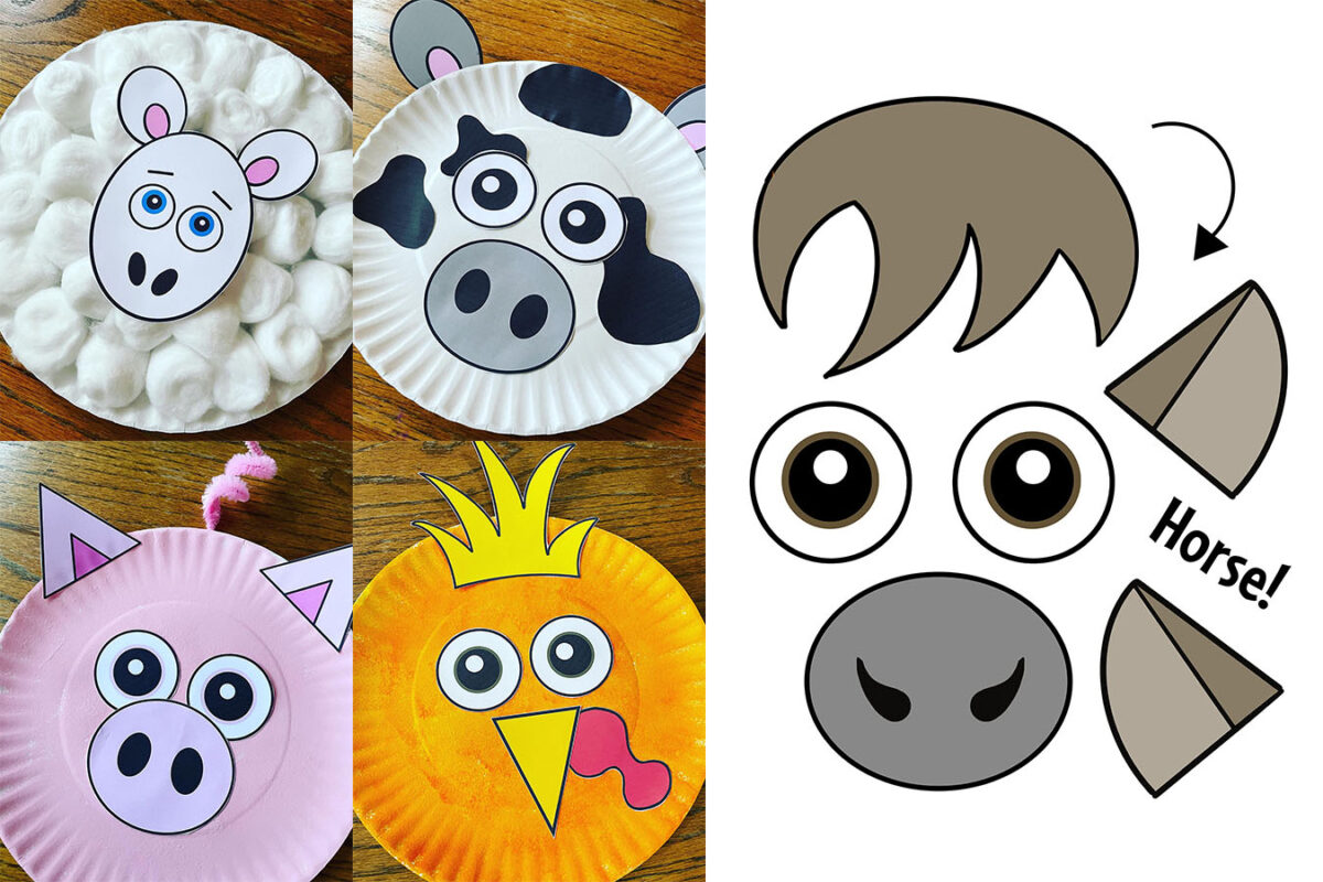 Paper Plate Farm Animal Crafts