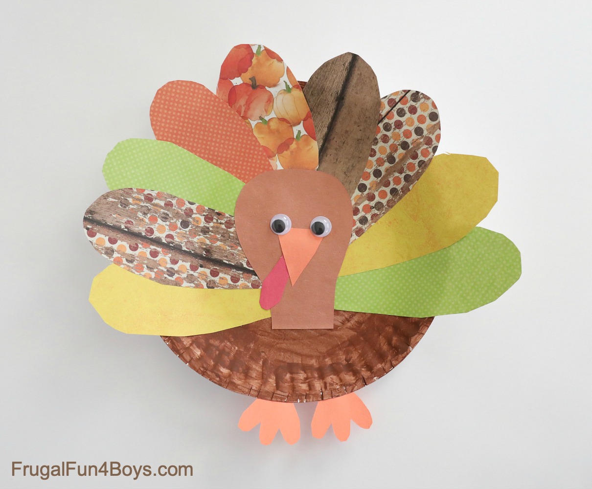 Paper Plate Turkey Craft For Kids