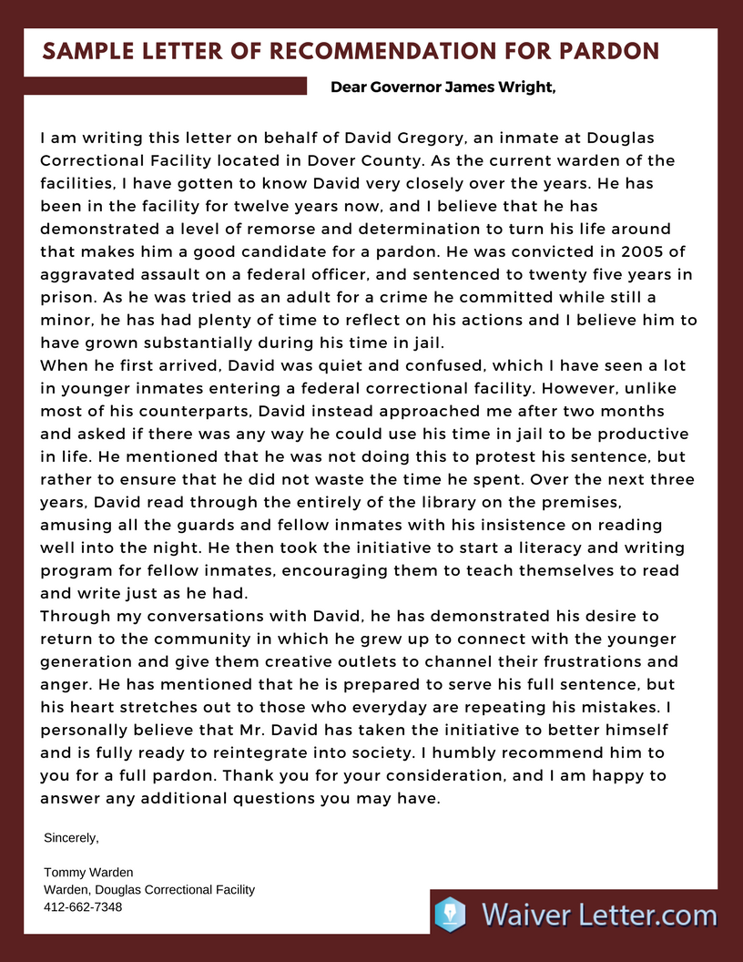 Pardon Letter