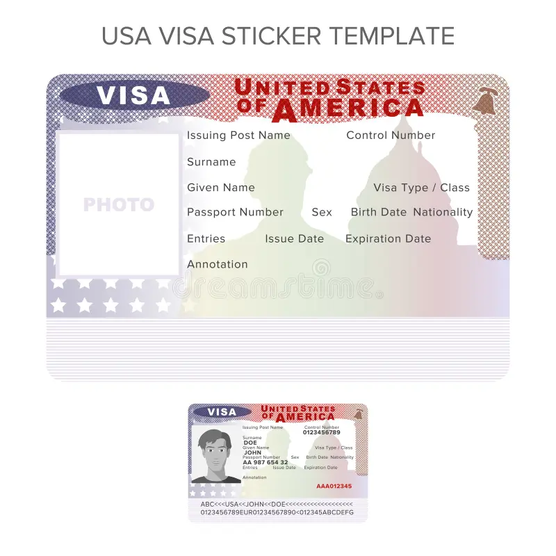 Passport Template Blank Usa